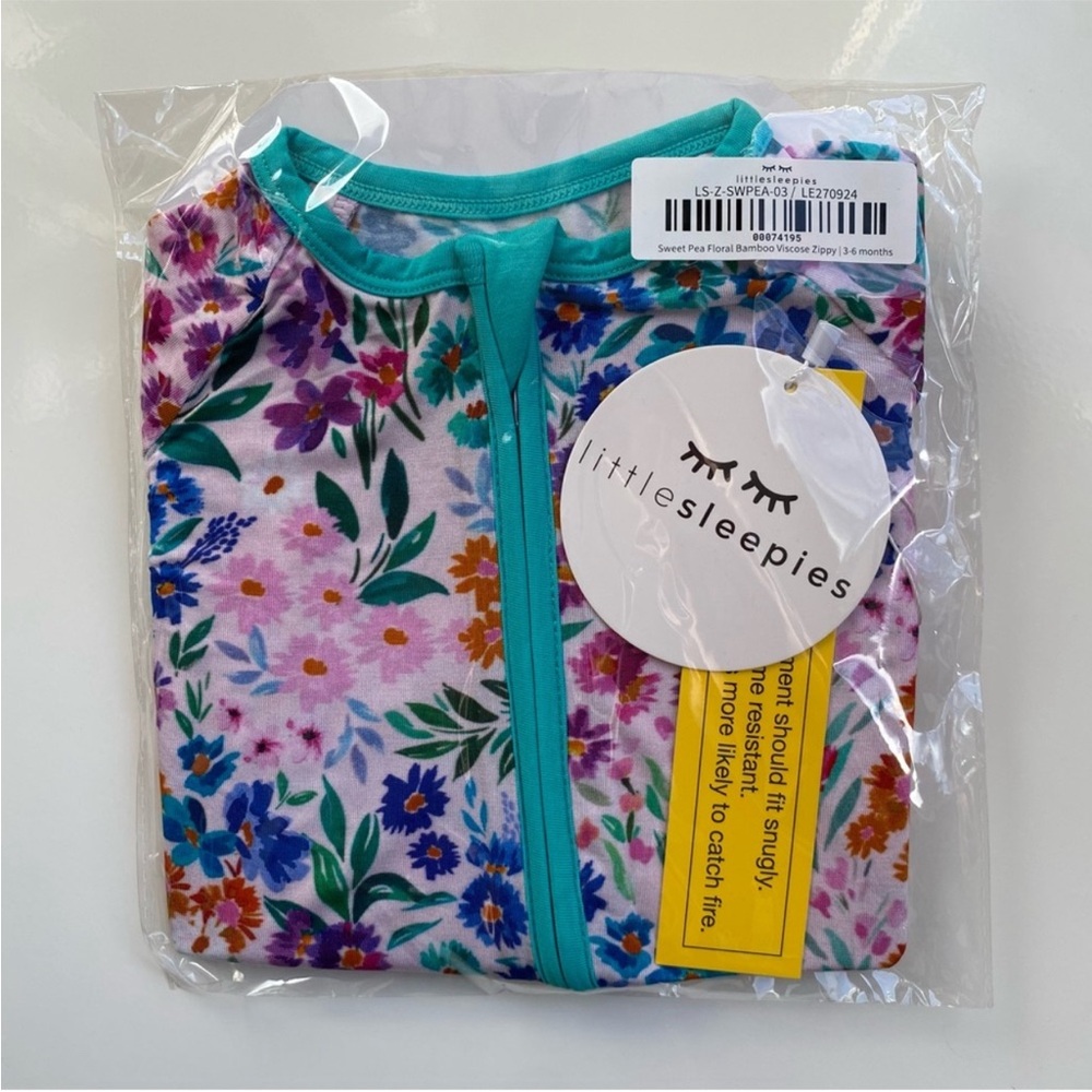NWT Little Sleepies Multicolor Floral Baby Outfit - 3-6M